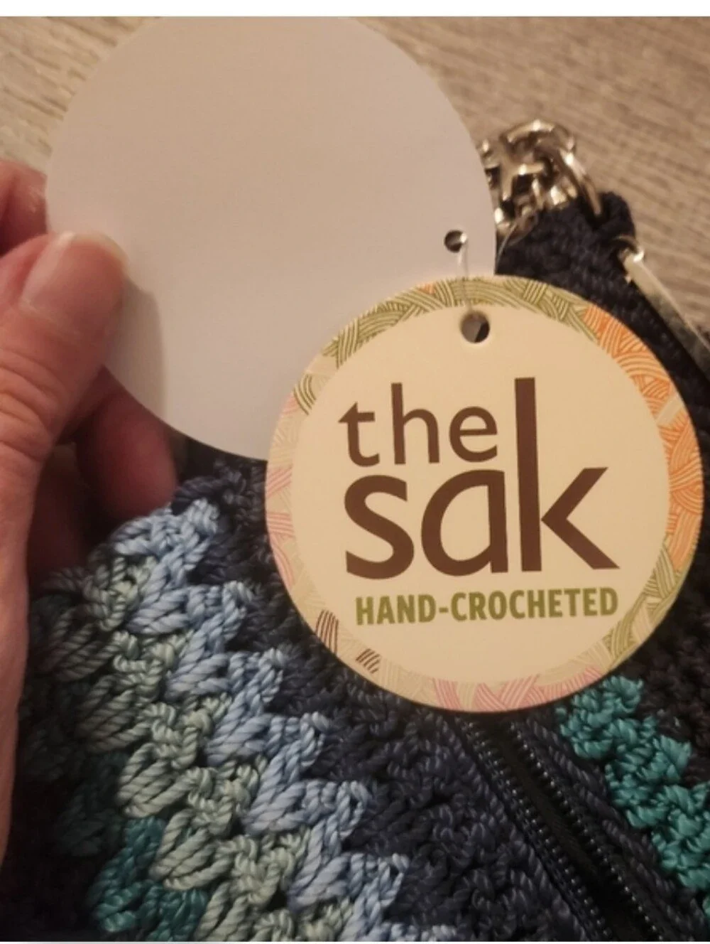 The Sak NWT Blue Stripe Crochet 3-in-1 Bag | Crossbody Shoulder Clutch